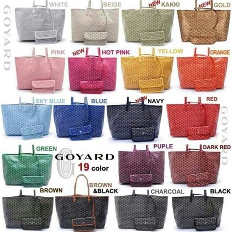 goyard color options|Goyard tote bag colors.